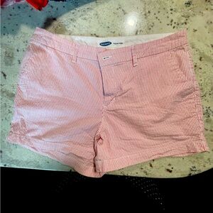 Old Navy Red and White Striped Shorts